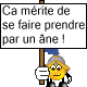 Ca mérite de se faire prendre par un âne