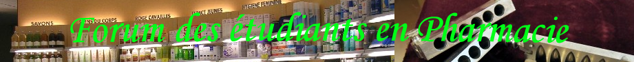 Forum des étudiants en pharmacie Forum Index